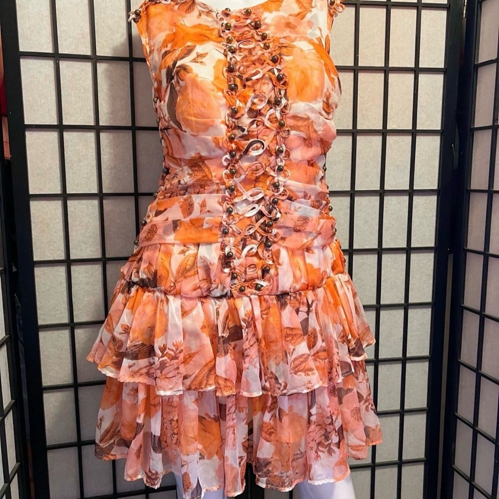 Chic Floral Ruffled Mini Dress